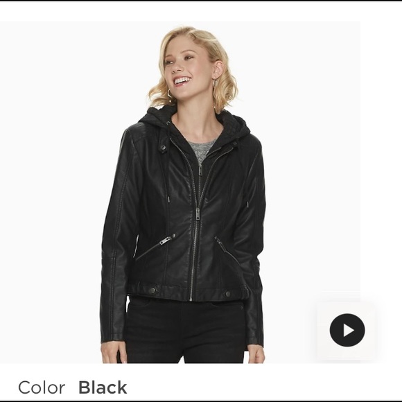 Sebby Hooded Faux-Leather Jacket - Picture 3 of 6